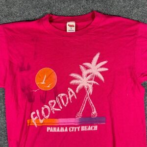 Sports Wear T-Shirt Mens Size XL Pink Florida Panama City Beach Vintage USA Made